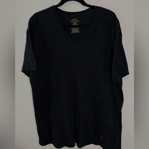 Polo by Ralph Lauren Men's XL Black V-Neck Shirt classic Fit